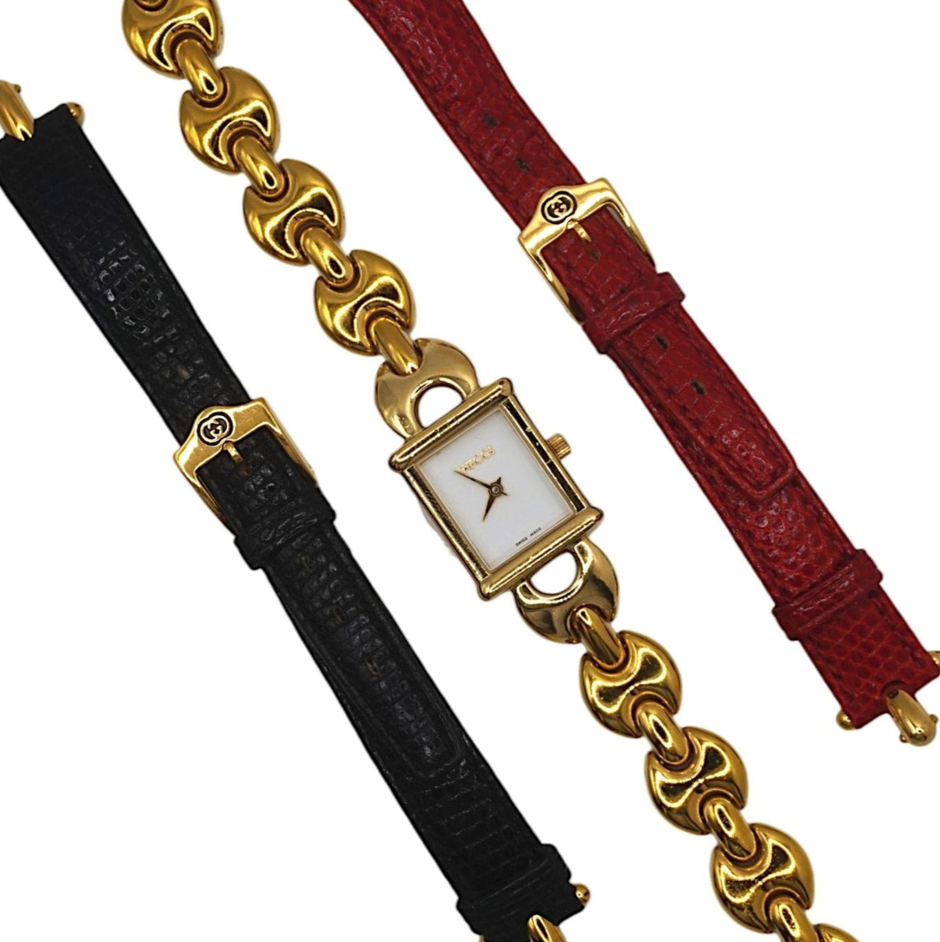 Vintage Gucci 1800L Quartz Watch with Interchangeable Straps