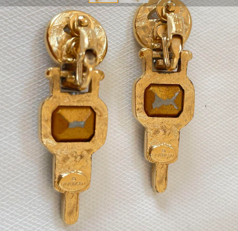 Vintage Givenchy Rhinestone Earrings